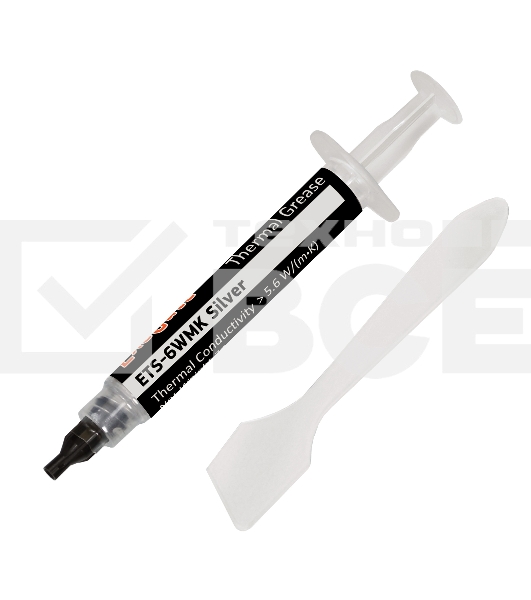 Термопаста ExeGate ETS-6WMK Silver, шприц с лопаткой, 2г
