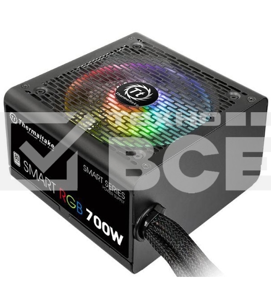 Блок питания Thermaltake Smart RGB (PS-SPR-0700NHSAWE-1), 700Вт, 80 PLUS, 120мм, черный