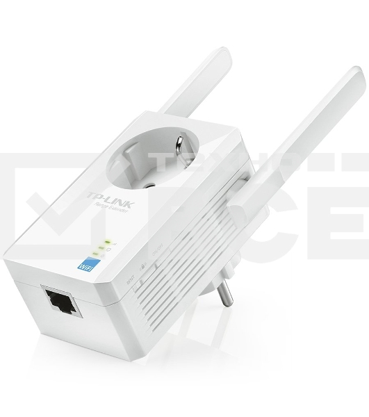 Сетевой адаптер TP-Link SOHO TL-WA860RE 300Mbps Wireless N Wall Plugged Range Extender with AC Passthrough, QCA(Atheros), 2T2R, 2.4GHz, 802.11b/g/n, 1 10/100Mbps LAN port, Range Extender button, Range Extender mode, suppo поставляется без кабеля RJ-45