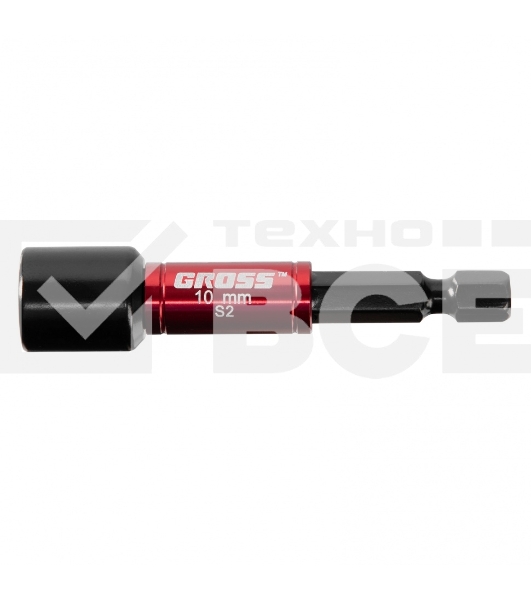 Бита с торцевой головкой GROSS, магнит. Nut-Driver, 10 мм, S2Gross 11619