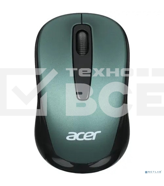 Мышь беспроводная Acer OMR135 зеленый, 1000 dpi, радиоканал, USB, кнопки - 3