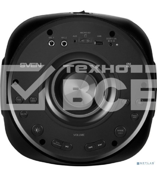 Мобильные колонки Sven PS-770 2.0 черный 2x50W  Bluetooth