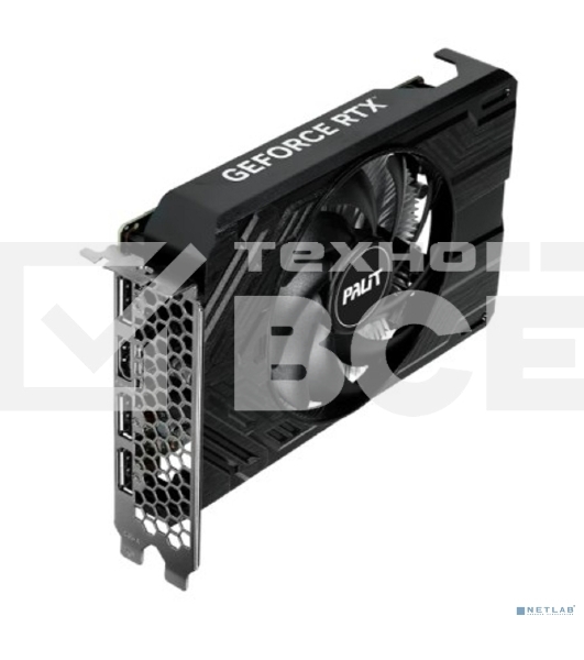 Видеокарта Palit PA-RTX4060 STORMX 8GB 8192Mb 128 GDDR6 1830/17000 HDMIx1 DPx3 HDCP Ret