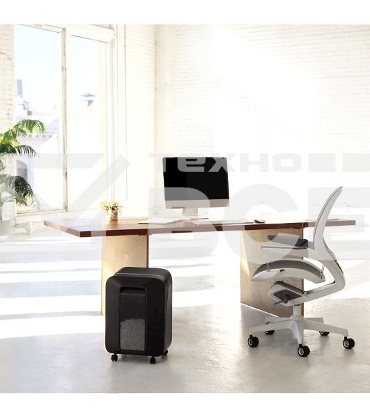 Шредер Fellowes PowerShred LX200 черный (секр.P-4)/перекрестный/12лист./22лтр./скрепки/скобы/пл.карты