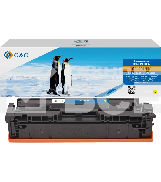 Картридж лазерный G&G GG-C045HY 045H желтый (2200 стр.) для Canon imageCLASS MF634Cdw/MF632Cdw/LBP612Cdw/i-Sensys LBP611Cn/LBP613Cdw/MF631Cn/MF633Cdw/MF635Cx