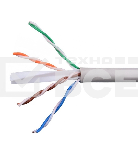 Кабель Cablexpert Россия UPC-6055-4-CU/100, UTP indoor 4x2x0.55, медный, кат.6, однож., 100м, box, серый