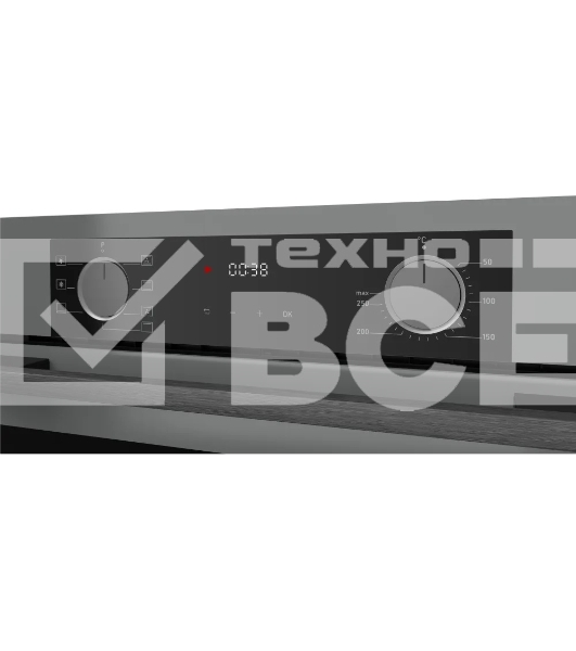 Электрический духовой шкаф Kuppersberg HF 608 GR, Поворотные переключатели, Цифровой таймер, Режимы работы: Нижний нагрев, Традиционный нагрев, Верхний нагрев с конвекцией, Разморозка, Верхний нагрев, Традиционный нагрев с конвекцией, Эмаль легкой очистки