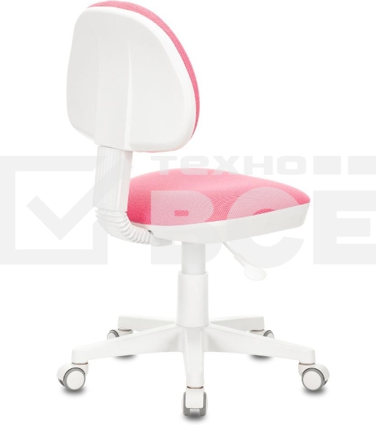 Кресло детское Бюрократ KD-3, на колесиках, ткань, розовый