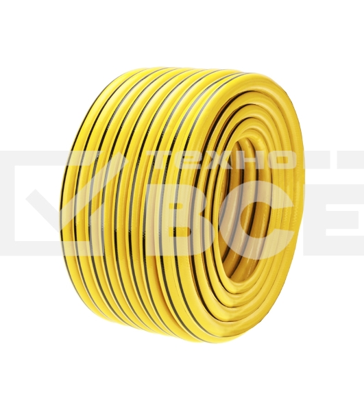 Шланг поливочный ПВХ 3-х слойный армированный 3/4дюйм 50м Профи Плюс ЧЕТЫРЕ СЕЗОНА 62-0230-1