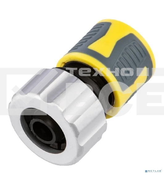 Коннектор для шланга, быстросъемный 3/4' с термопластичной резиной и зажимной гайкой из цинка Профи ЧЕТЫРЕ СЕЗОНА 