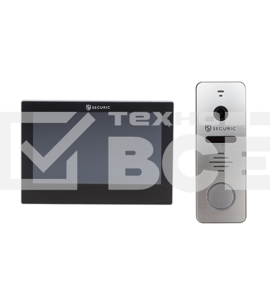 Цветной монитор видеодомофона SECURIC AC-438 7' AHD в комплекте с вызывной видеопанелью