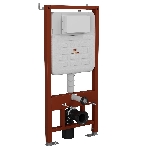 Комплект BAU 6 в 1: инсталляция BAU PRO для подвесного унитаза, унитаз подвесной безободковый вихревой со скрытым сливом Bau Stil Hurricane-5, сиденье быстросъемное микролифт, клавиша BAU Light антивандальная, нерж. сталь золото, фото5