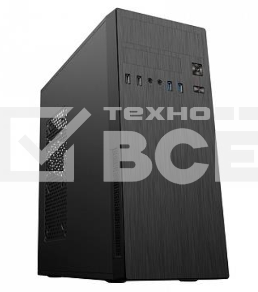 Компьютерный корпус MidiTower Powerman DA812BK Black PM-500ATX-F 2*USB 2.0+2*USB 3.0 Audio ATX