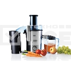 Соковыжималка центробежная Bosch MES3500 700Вт рез.сок.:1250мл. серебристый/синий, фото5