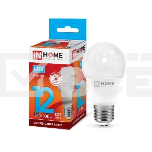 Лампа светодиодная LED-A60-VC 12Вт 230В E27 4000К 1080лм IN HOME 4690612020242