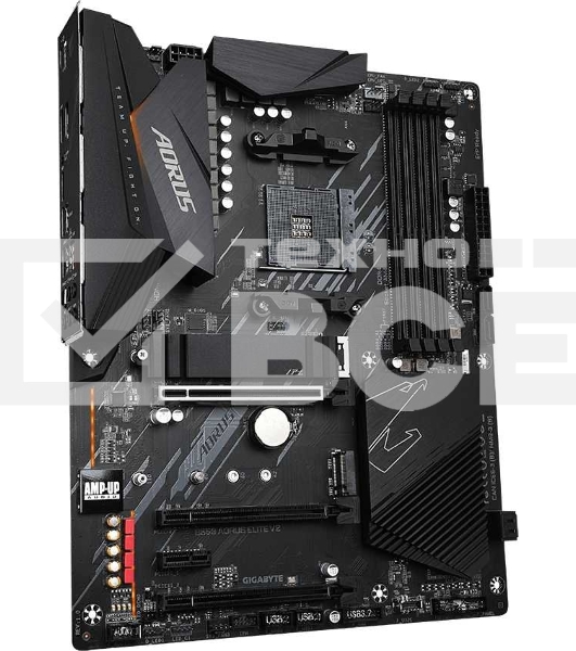 Материнская плата Gigabyte B550 AORUS ELITE V2 Soc-AM4 AMD B550 4xDDR4 ATX AC`97 8ch(7.1) 2.5Gg RAID+HDMI+DP
