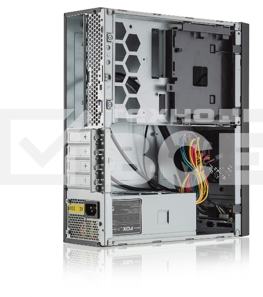 Компьютерный корпус с блоком питания 300Вт. Foxline FL-1001 mATX case, black, w/PSU TFX 300W, w/2xUSB2.0+2xUSB3.0, w/1xcombo audio, w/pwr cord, w/ 8cm FAN