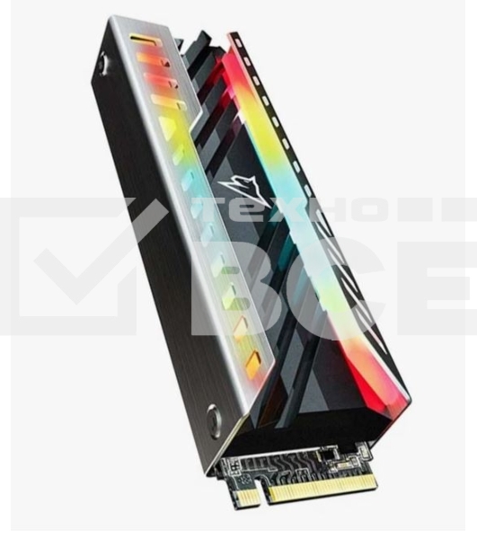 Накопитель SSD Netac NV3000 RGB, 2TB, PCIe 3.0 x4, M.2 2280, NVMe, R/W 3500/2100, с радиатором