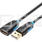 Кабель-удлинитель Vention USB 2.0 AM/AF - 1м Чёрный, фото3