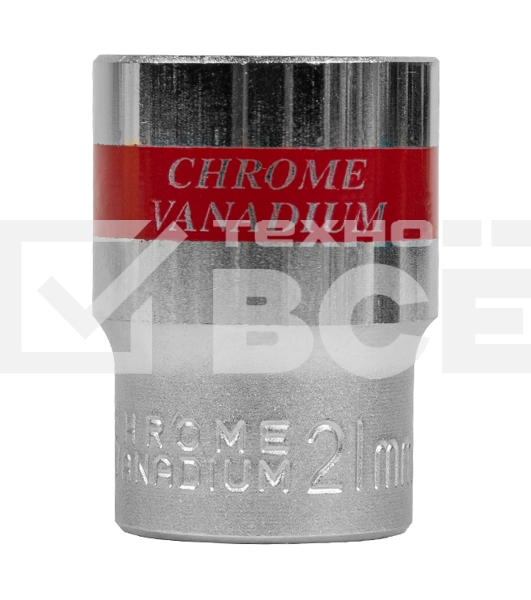 Головка MATRIX 13121торцевая 21мм 6-гранная crv под квадрат 1/2'' хромированная