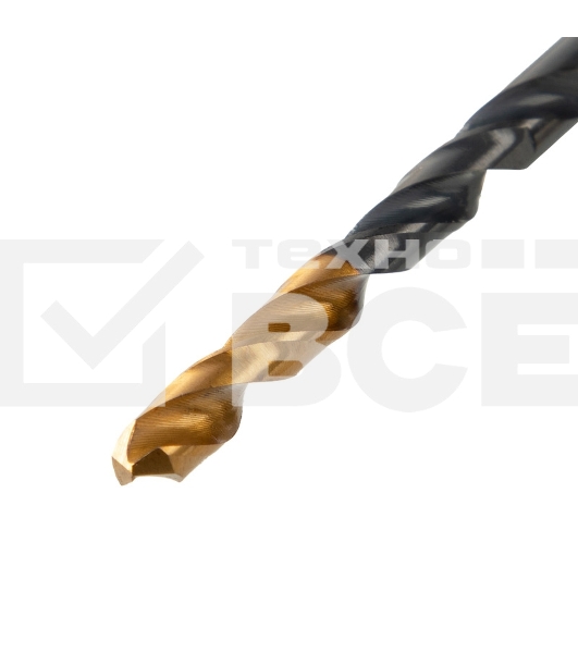 Сверло по металлу, 4,5 мм, HSS-Tin, Golden Tip, 10 шт. Denzel