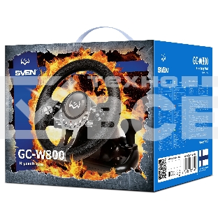 Руль SVEN GC-W800 (педали, вибро, скоба, D-pad, 12 кл, PC/PS3/PS4/XBOXONE/Xinput)