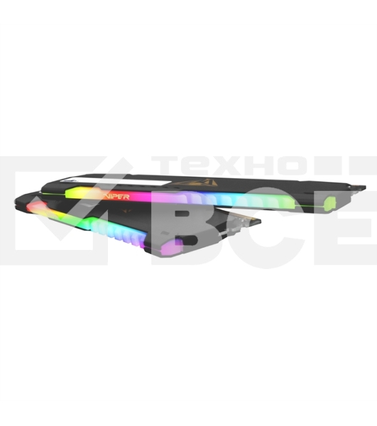 Оперативная память Patriot Viper Steel, DDR4, 32GB (2x16GB), 3200MHz, CL18, с радиатором, RGB, черный