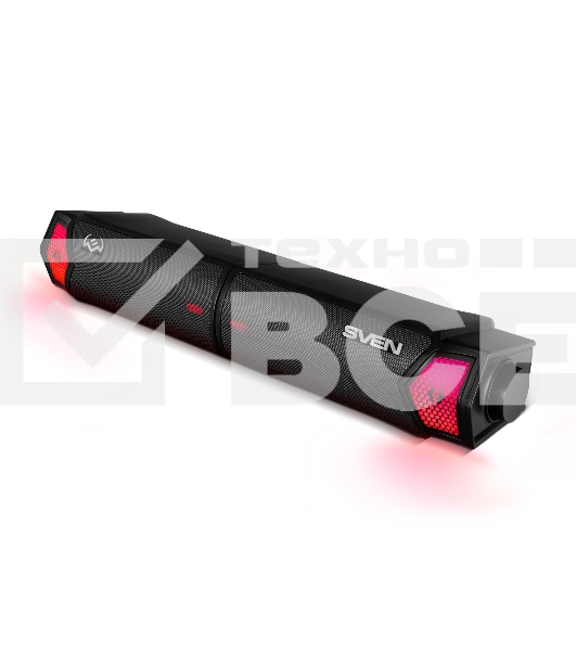 Саундбар мини SVEN SB-G1450, черный (10 Вт, питание USB, Bluetooth, подсветка)