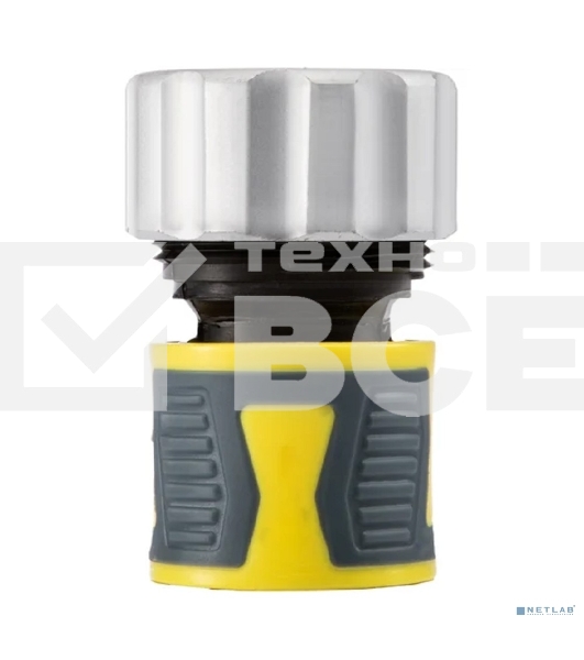 Коннектор для шланга, быстросъемный 3/4' с термопластичной резиной и зажимной гайкой из цинка Профи ЧЕТЫРЕ СЕЗОНА 