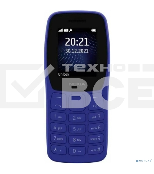 Мобильный телефон NOKIA 105 TA-1423 SS EAC2+ синий