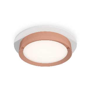 Комплект встраиваемого светильника Ambrella light XC8050006 SWH/PPG белый песок/золото розовое полированное GX53 (C8050, N8126)