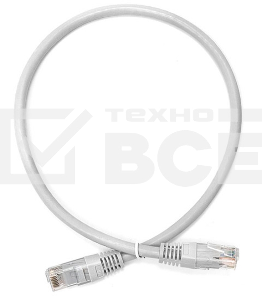 Кабель Патч-корд Lanmaster UTP TWT-45-45-0.5/6-GY вилка RJ-45-вилка RJ-45 кат.6 0.5м серый ПВХ