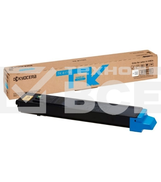 Картридж лазерный Kyocera TK-8115C (1T02P3CNL0) голубой для M8124cidn/M8130cidn 6000 стр.