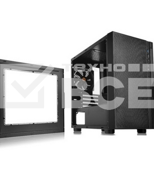 Компьютерный корпус Thermaltake Versa H18 Window черный без БП mATX 2xUSB2.0 1xUSB3.0 audio bott PSU