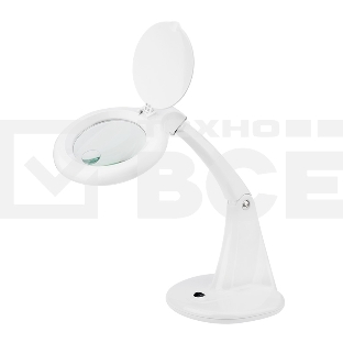Лупа настольная 3D+12D Rexant с подсветкой 60 LED, белая