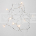 Гирлянда светодиодная «Жемчужинки» 1.5 м, 10 LED, прозрачный ПВХ, цвет свечения теплый белый, 2 х АА (батарейки не в комплекте) NEON-NIGHT, фото4