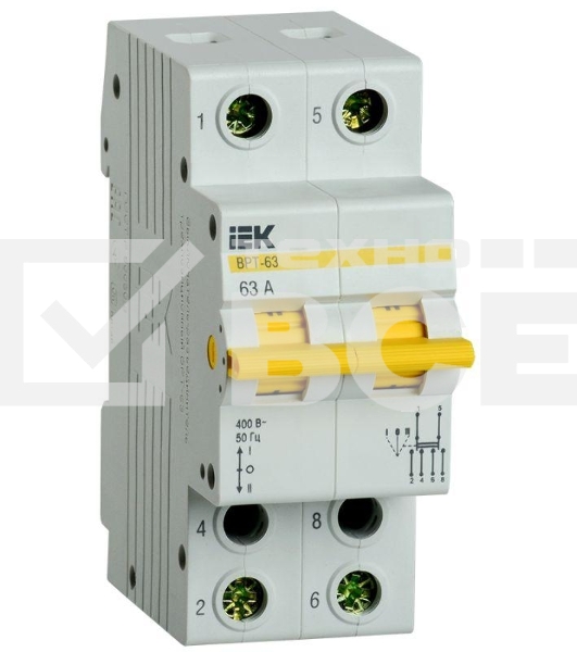 Выключатель-разъединитель трехпозиционный Iek MPR10-2-063 ВРТ-63 2P 63А