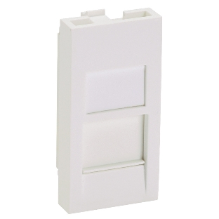 Вставка Panduit CFA1FSAW-X прямая со шторкой 22.5x45 1xMini-Com ПВХ белый (упак.:10шт)