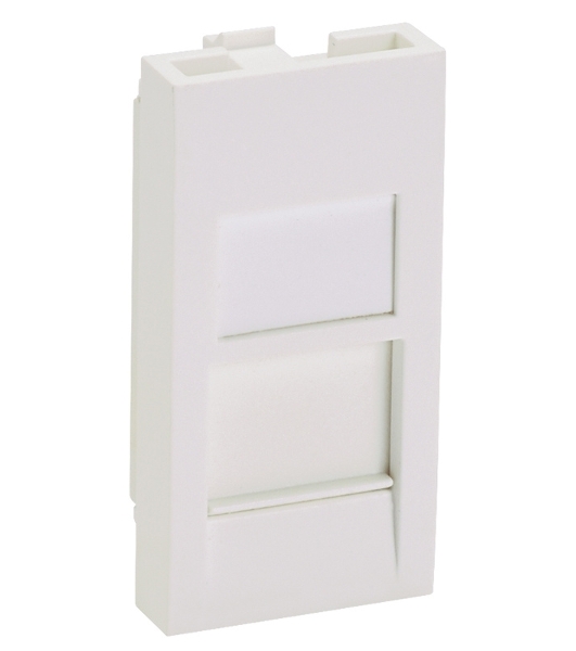 Вставка Panduit CFA1FSAW-X прямая со шторкой 22.5x45 1xMini-Com ПВХ белый (упак.:10шт)