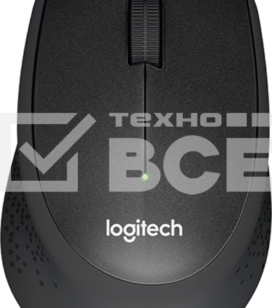 Мышь беспроводная Logitech M330 SILENT PLUS черный, 1000 dpi, радиоканал, USB, кнопки - 3