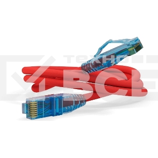 Патч-корд Hyperline U/UTP, Cat.6, LSZH, 5 м, красный PC-LPM-UTP-RJ45-RJ45-C6-5M-LSZH-RD
