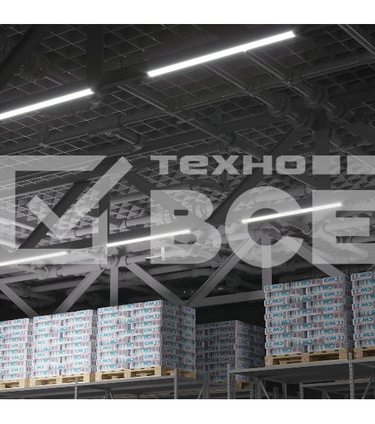 Светильник светодиодный Gauss IP40 1200x76x24мм 36W 3200lm 4000K WLF-2 сталь