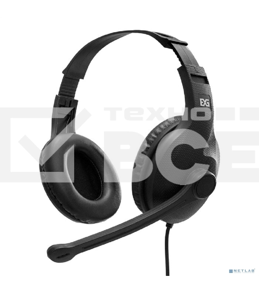 Стереогарнитура ExeGate EX289748RUS Office HS-102S (3,5мм Jack интерфейс, длина кабеля 1,5м)