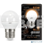 Светодиодная лампа GAUSS 105102110 LED Шар E27 9.5W 890lm 3000K 1/10/50, фото7