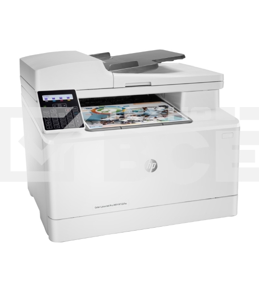МФУ лазерный HP Color LaserJet Pro M183fw (7KW56A), A4, цветной, печ. до 16 стр/мин., скан. до 15 стр/мин. (ч/б) 8 стр/мин. (цвет), 600 x 600 dpi (печать) 1200x1200dpi (скан.), USB, RJ-45, Wi-Fi, Air Print, Mopria