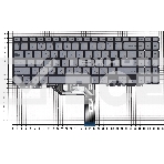 Клавиатура для ноутбука Asus ZenBook Flip 15 UX562F серебристая с подсветкой, фото2