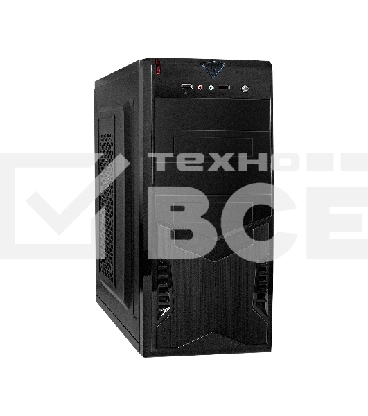 Компьютерный корпус Miditower Exegate CP-604 Black, ATX, <без БП>, 2*USB, Audio