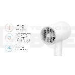 Фен для волос Xiaomi Mijia Water Ion Hair Dryer CMJ0LX, белый, фото2