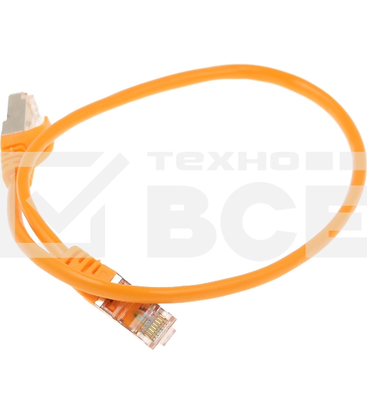 Патч-корд FTP Cablexpert кат.5e, 0.5м, литой, многожильный (оранжевый)