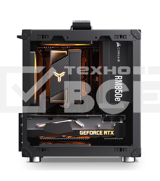 Компьютерный корпус JONSBO C6-ITX Black ITX без БП, боковая панель из закаленного стекла, mini-ITX, черный